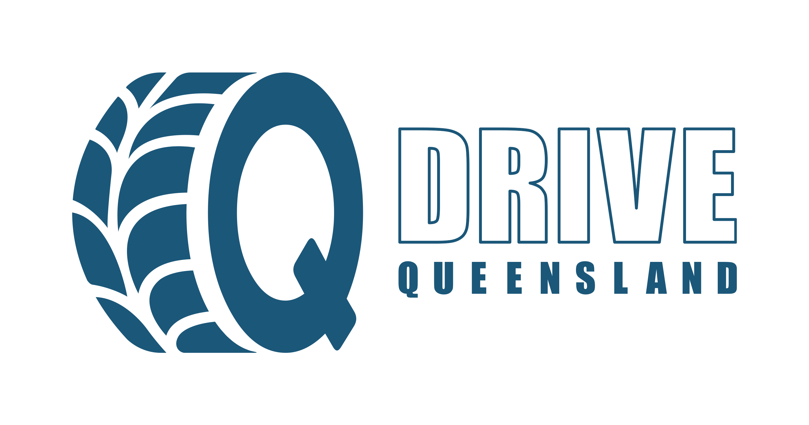 Drive Queensland Logo Left - Blue Tourism Tropical North Queensland Logo